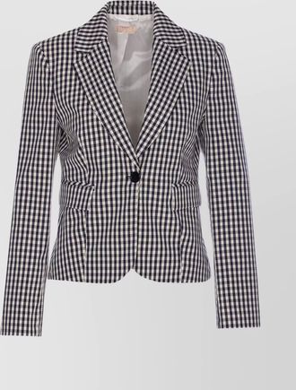 Liu Jo v-neck blazer checked pattern
