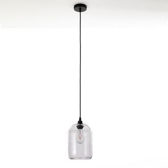 Oresteluchetta L&aacute;mpara Colgante De Vidrio Gris Transparente Yuna Long