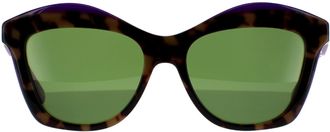 Ferragamo zonnebril SF941S 227 Havana Vintage Violet Green