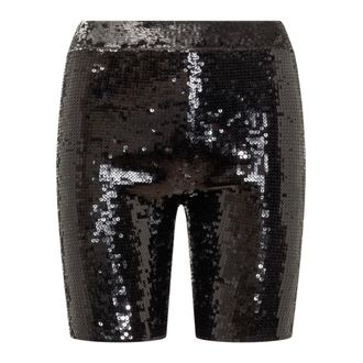 Celine Celine, Dames, Korte broeken, Zwart, Maat: XS Katoen