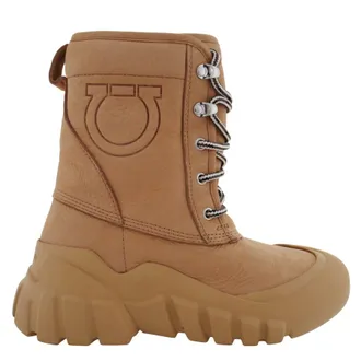 Ferragamo Duna Chunky Sole Boots, Size 7 C
