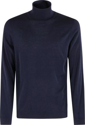 HUGO BOSS Musso P Turtleneck Sweater - Heren - Coltruien - Blauw - XL - Wol - Truien & Vesten