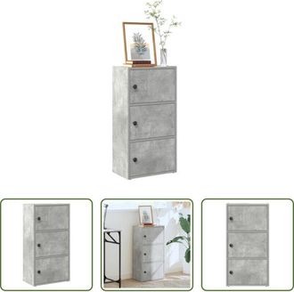 vidaXL vidaXL Libreria multistrato - Libreria Grigio Cemento 40x24x77 cm in Legno Multistrato