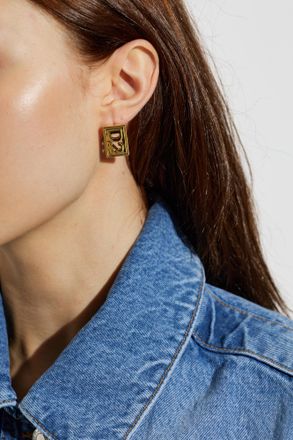 Dsquared2 Earrings With Logo, Womens, Gold