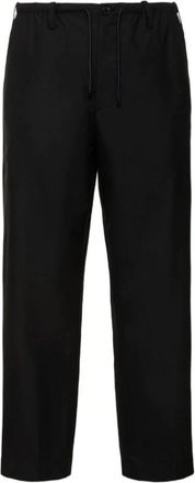 Dries Van Noten Pantalone - Heren - Straight fit broeken - Zwart - M - Wol - Broeken