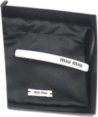 Miu Miu Pre-owned Valletta Hair Clip - Dames - Vintage Accessoires - Wit - ONE Size - Vintage
