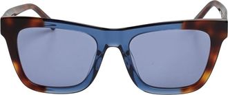 DKNY Rectangle Zonnebrillen - Dames - Zonnebrillen - Blauw - ONE Size - Leer - Accessoires