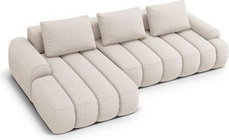 CXL by Christian Lacroix Sof&aacute; cama esquinero con ba&uacute;l 3 plazas tejido estructural beige