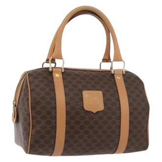 Celine Pre-owned Handbags, female, Brown, Size: ONE SIZE Pre-owned Vintage Boston Bag