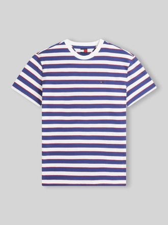 Tommy Jeans Regular Fit T-Shirt aus reiner Baumwolle in Blau, Gr&ouml;&szlig;e XXL