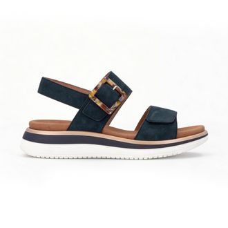 Remonte D1j62 Womens Ankle Strap Sandals Blue Leather - Size UK 6.5