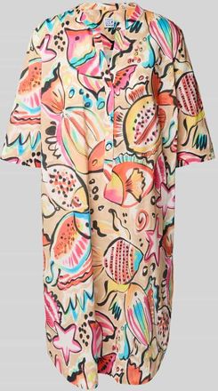 Emily van den Bergh Knielanges Tunikakleid mit 3/4-Arm in Sand, Gr&ouml;&szlig;e 40