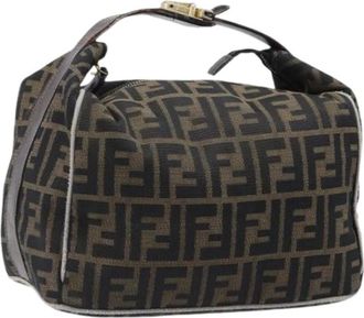 Fendi Pre-owned Zucca Canvas Hand Bag - Dames - Vintage Schoudertas - Bruin - ONE Size - Leer - Vintage