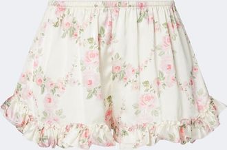 Simone Rocha Floral ruffled shorts