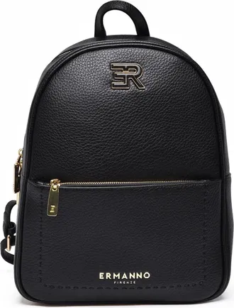 Ermanno Scervino Textured Synthetic Backpack with Gold-Tone Hardware