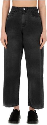 Ymc You Must Create Wide Leg Cropped Jeans - Dames - Cropped Jeans - Zwart - XS - Denim - Jeans
