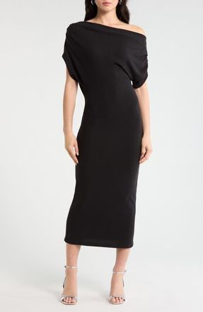 Reformation Iris One-Shoulder Dress in Black at Nordstrom, Size X-Small