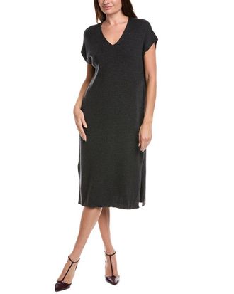 Eileen Fisher Eileen Fisher V-Neck Wool Sweaterdress