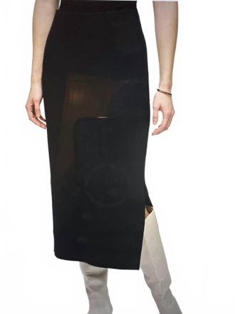 Joseph Ribkoff Sweater Knit Midi Skirt In Black