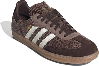 adidas Womens Sneakers Samba Og Snakeskin Earth Strata Strata-Off White-Gum Leather Trainers Strata/off White/gum