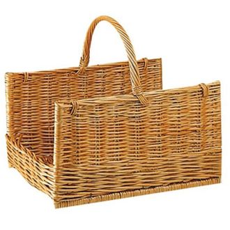 Aubry Gaspard Cestino di vimini color cuoio - pbu1292 Aubry Gaspard