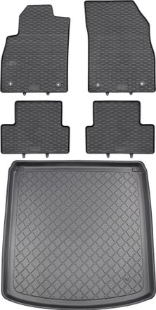 OEM Opel Astra Iv J Sed&aacute;n De 09.2012 A 08.2018 Set - Alfombrillas De Goma Para Coche + Alfombrilla Para Maletero