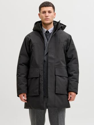 Jack & Jones Parka JACK & JONES JPRCCMOON PARKA SN, Herren, Gr. XXL, schwarz, Web, Obermaterial: 100% Polyester, unifarben, regular fit, Jacken Parka