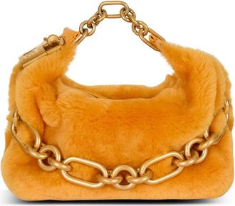 Balmain Mini Sync tas van schapenvacht - Dames - Handtassen - Oranje - ONE Size - Tassen