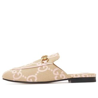 Gucci (WMNS) Gucci Jumbo GG Princetown Slipper Beige Light Pink 475094-FABB1-8869