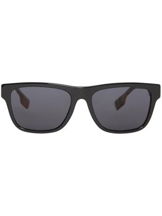 Burberry Sunglasses Occhiali da sole squadrati con dettaglio Vintage Check - Nero