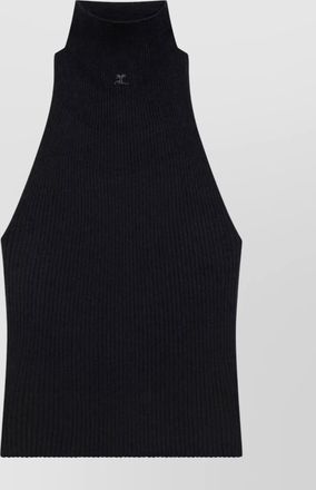 Courr&egrave;ges ribbed tank top