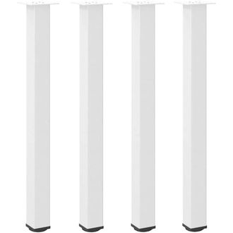 vidaXL Vidaxl - Patas Para Mesa De Bar (4 Unidades), Color Blanco, 90-92 Cm, Acero