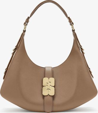 Ganni Coca Mocha Small Kat Bag in Brown