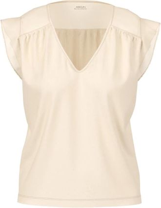 Marc Cain Dames, Tops, Beige, Maat: L Katoen