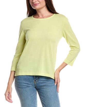 Forté Cashmere Coastal Silk & Cashmere-Blend Sweater