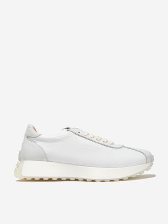 Maison Margiela Girls Leather Lace Up Trainers - White - Size UK 12.5 Kids