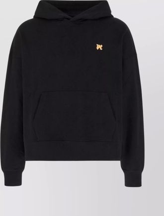 Palm Angels cotton logo-embroidered hoodie