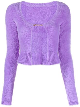 Jacquemus Cardigan La Maille Neve Manches Longue - Viola