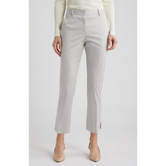 BOSS Tapria Crop Straight Leg Pants in Grey at Nordstrom, Size 14