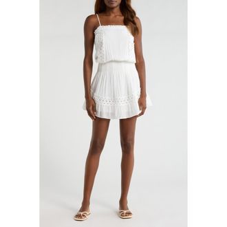 Elan Smocked Cover-Up Dress in White at Nordstrom, Size X-Large