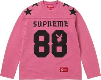SUPREME x Playboy SS26 L/S Football T-Shirt Pink SUP-SS26-043-PNK