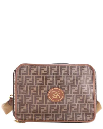 Fendi Fendi Zip Around Travel Bag Zucca Coated Small (Authentic Pre-Loved)
