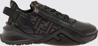 Fendi Sneakers low-top Flow in pelle e tessuto con monogramma FF e zip laterale