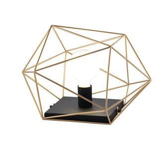 Luce-Ambiente-Design L&aacute;mpara de mesa de metal negro 41x30x27 cm