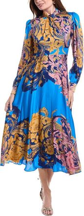 Elie Tahari The Raquel Silk-Blend Dress