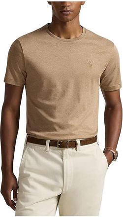 Polo Ralph Lauren Custom Slim Fit Soft Cotton T-Shirt Mens T Shirt Grey Cloud Heather : 2XL