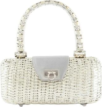 Ferragamo Pre-owned Handbags, female, Gray, Size: ONE SIZE Pre-owned Handbag