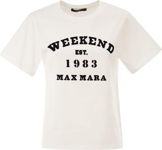 Max Mara Weekend Maxmara Wkdtenue Jersey-T-Shirt mit Aufdruck