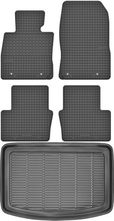 OEM Mazda Cx-3 Crossover De 2015 (juego) - Alfombrillas De Goma Para Coche + Alfombrilla Para Maletero