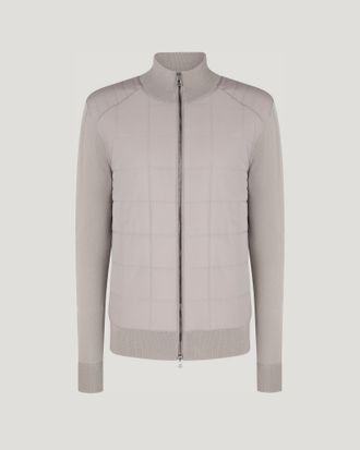 Belstaff Belstaff Kelbrook Zip Cardigan para hombre Lana merina Piedra p&oacute;mez 2XL
